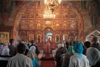 Литургия в верхнем храме Спасо-Преображенского собора, 2014 год
