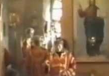 11 сентября 1997 года Литургия в верхнем храме Спасо-Преображенского собора г. Новокузнецка.